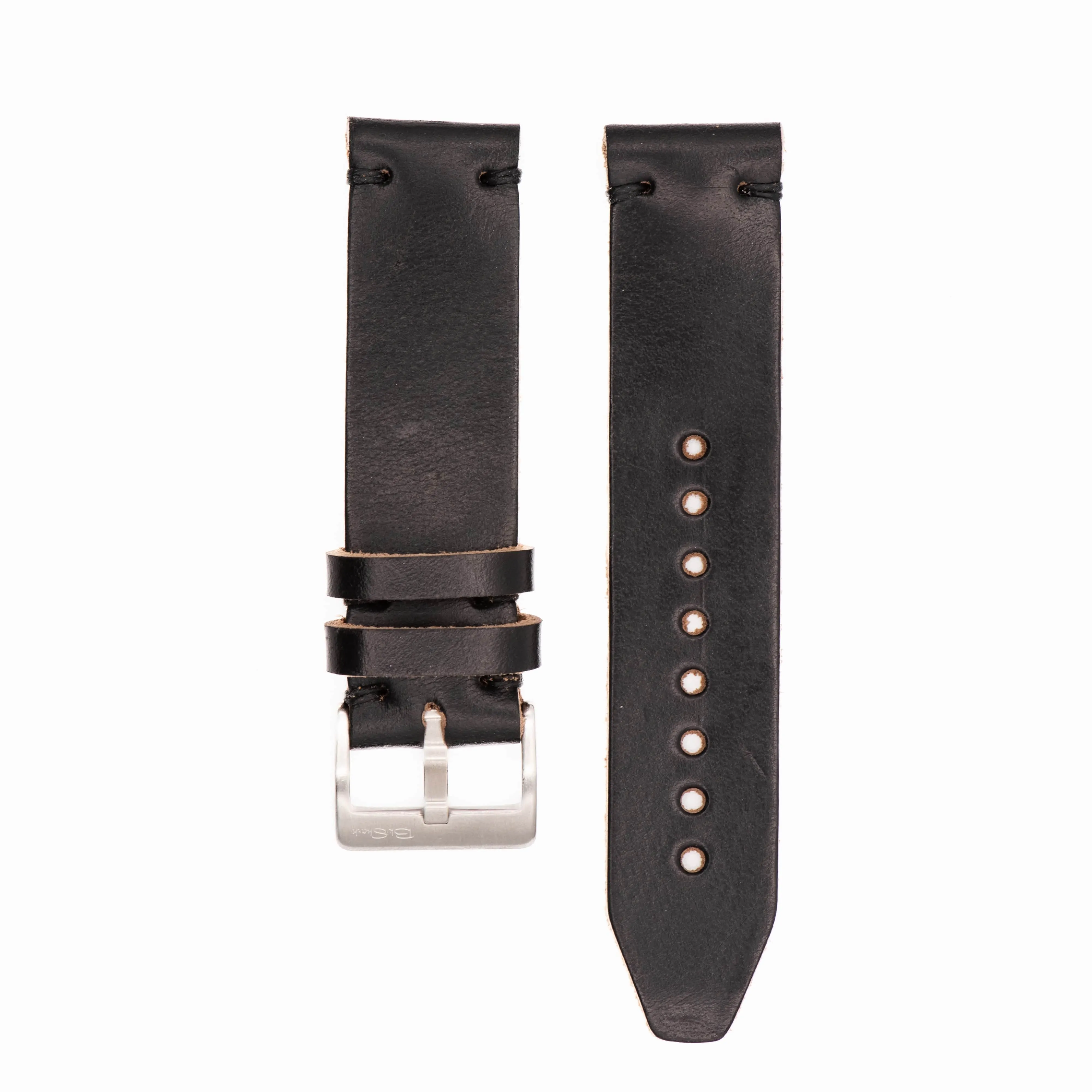 Horween Leather Watch Strap – Handmade in USA – Black