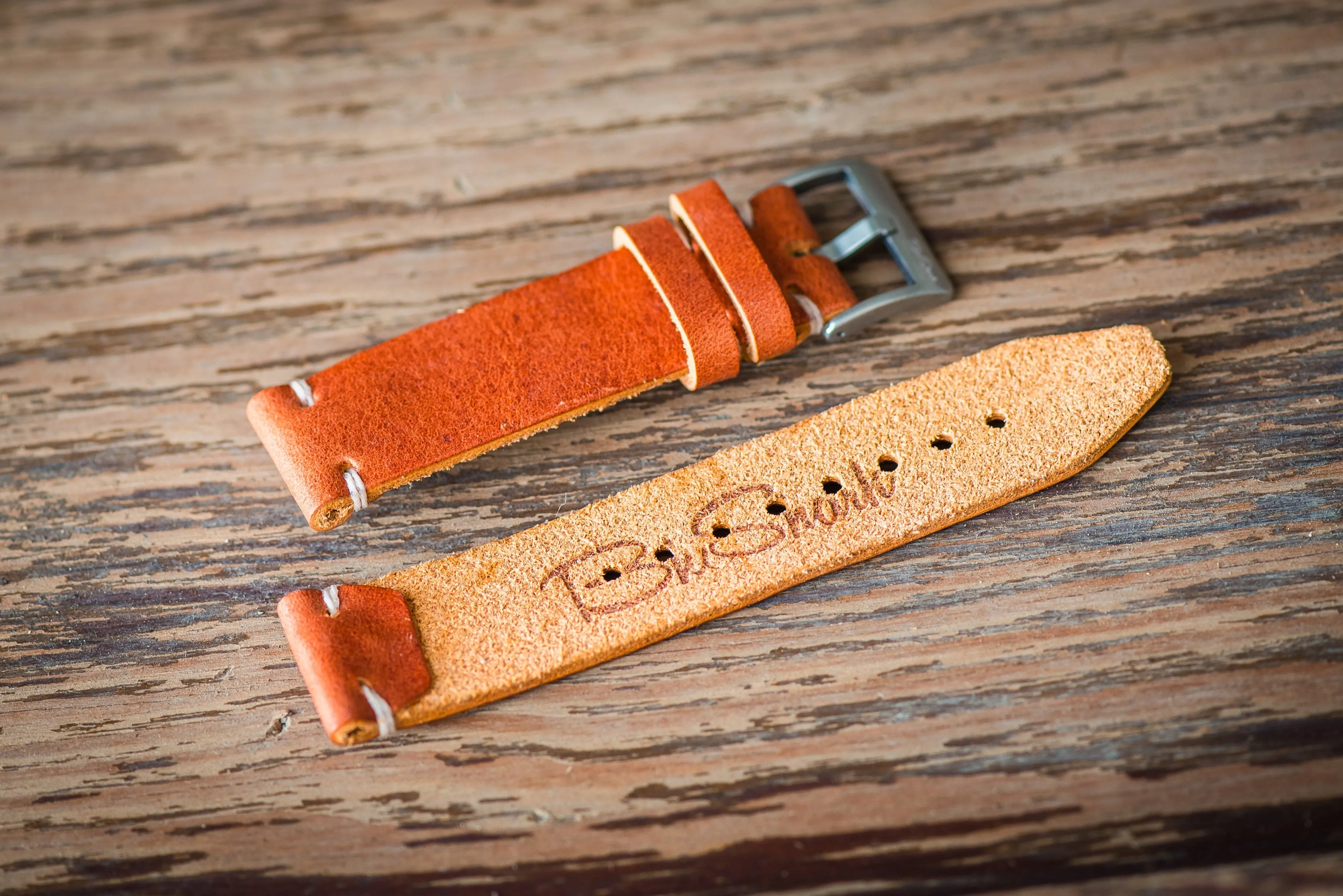 Horween Leather Watch Strap – Handmade in USA – Tan