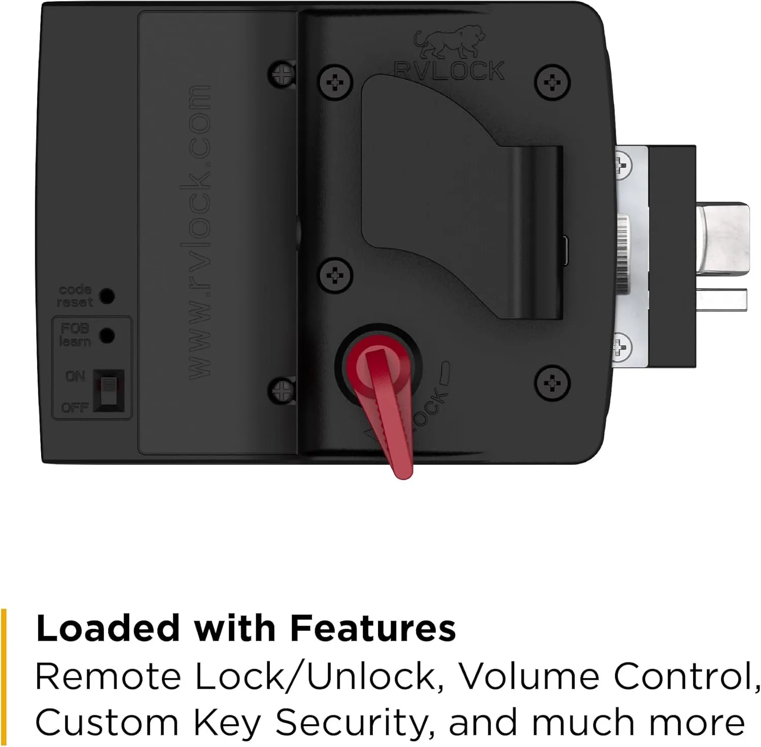 Keyless Compact RV Door Lock Replacement with Remote – Secure Low Profile Latch for Most RVs