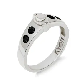 Kyoti Mini Luna Ring Sterling Silver Sapphire