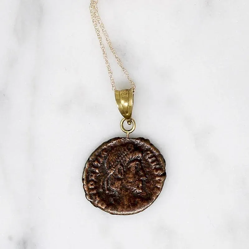 Late Roman Empire Constantius II Coin Gold Pendant