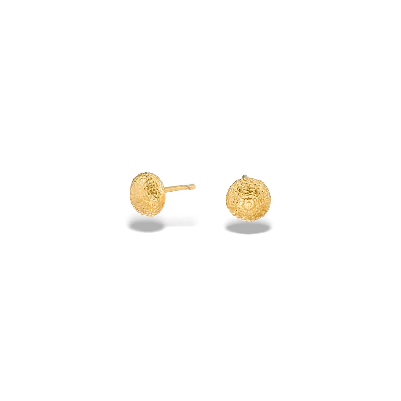 Little urchin - stud earrings - silver 925 - gold plated