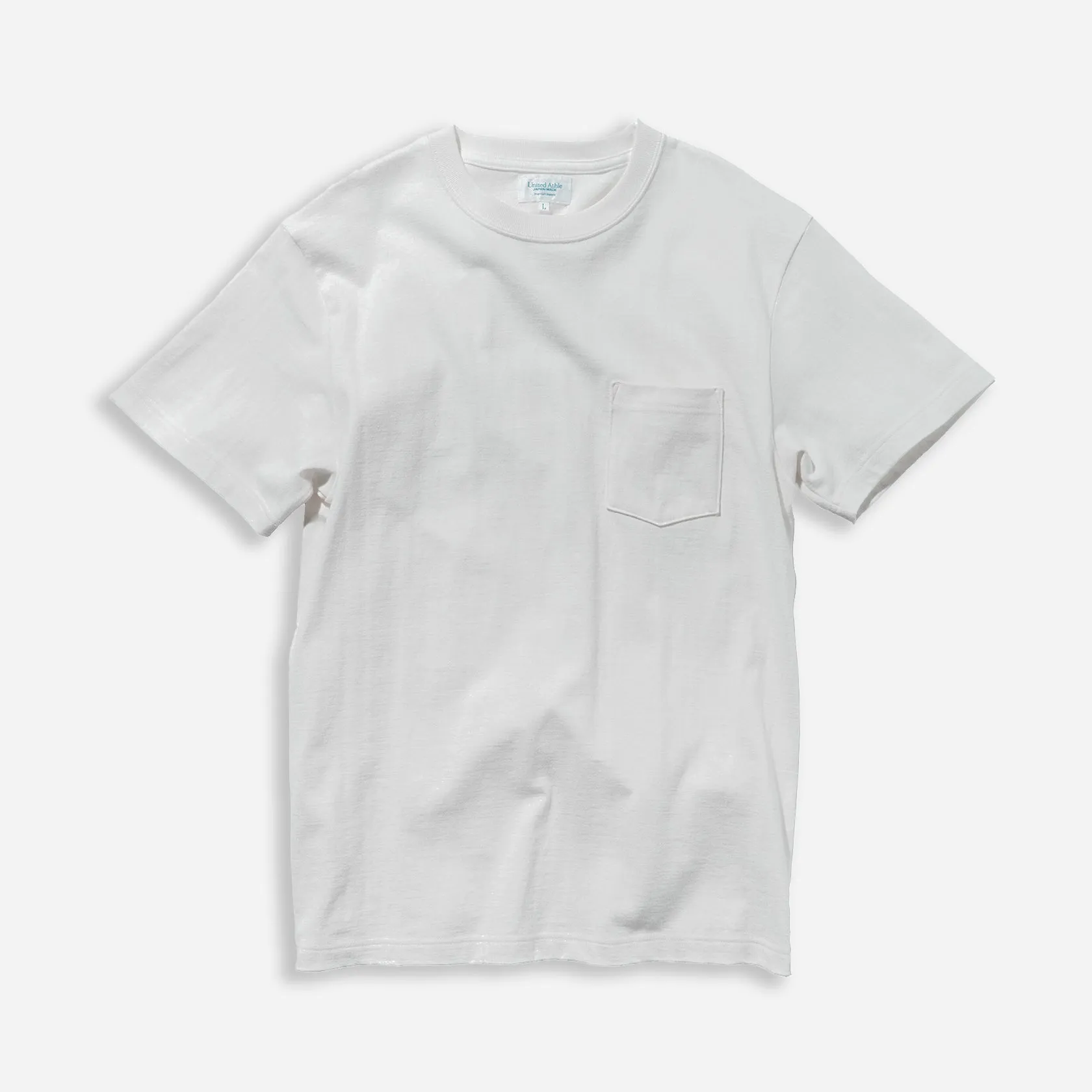 LOOPWHEEL STANDARD FIT POCKET TEE - WHITE