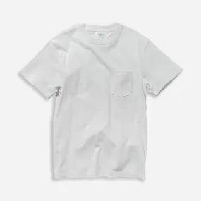 LOOPWHEEL STANDARD FIT POCKET TEE - WHITE