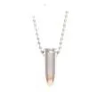 LUCKY SHOT Ball Chain Bullet Necklace - 9mm Zilver