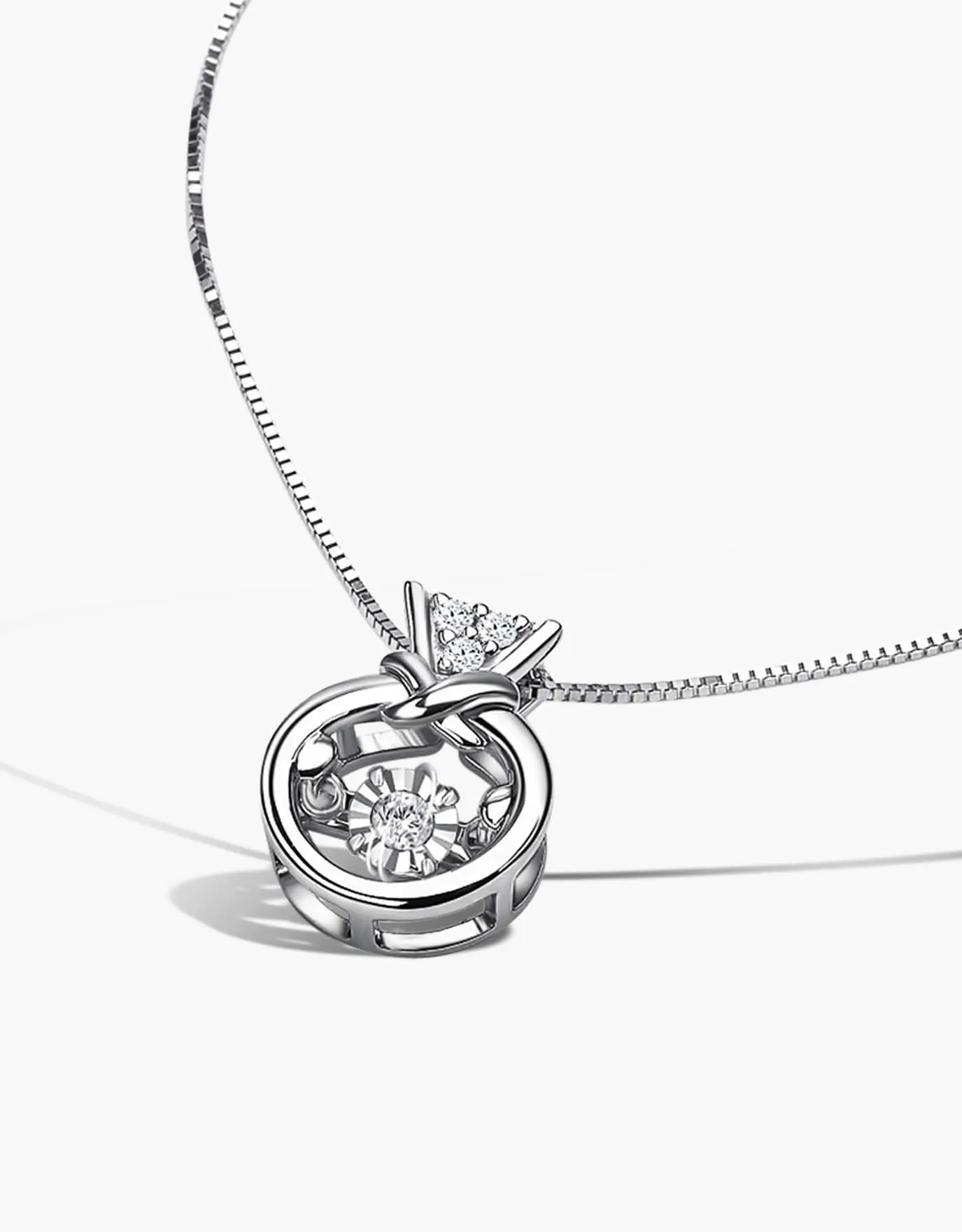 LVC Charmes Crossover Mini Ring Diamond Pendant