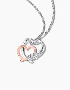 LVC Charmes Esme Interlocking Heart Diamond Pendant