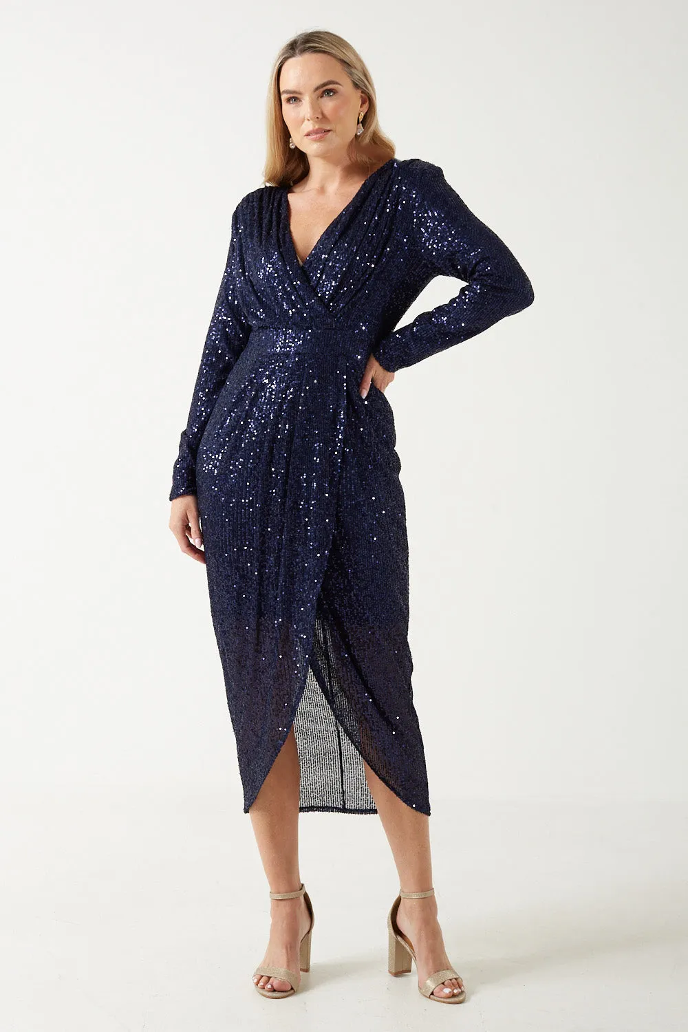 Marc Angelo Sequin Midi Dress