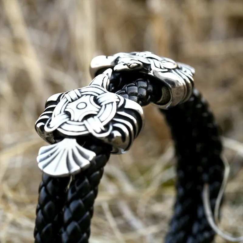 Men's Punk Crow Carved Bracelet