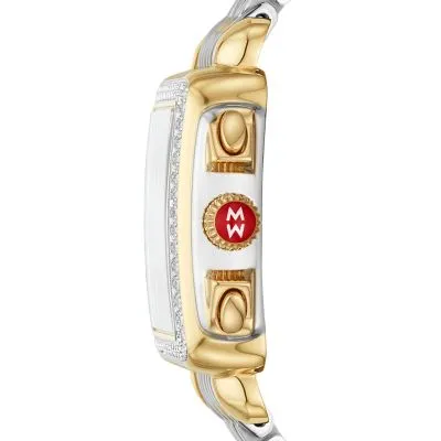 MICHELE Watches Deco Two-Tone 18k Gold-Plated Diamond Watch (33mm)