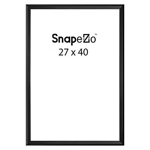 MOVIE POSTER FRAME 27X40 INCH, BLACK SNAPEZO PROFILE, HOME THEATER POSTER FRAME, PROFESSIONAL SERIES FOR ONE SHEET MOVIE POSTERS