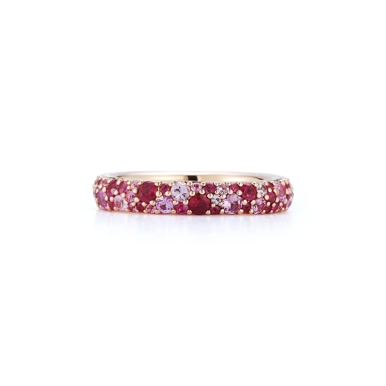 OC X WF 18K GOLD AND PINK SAPPHIRE BAND RING