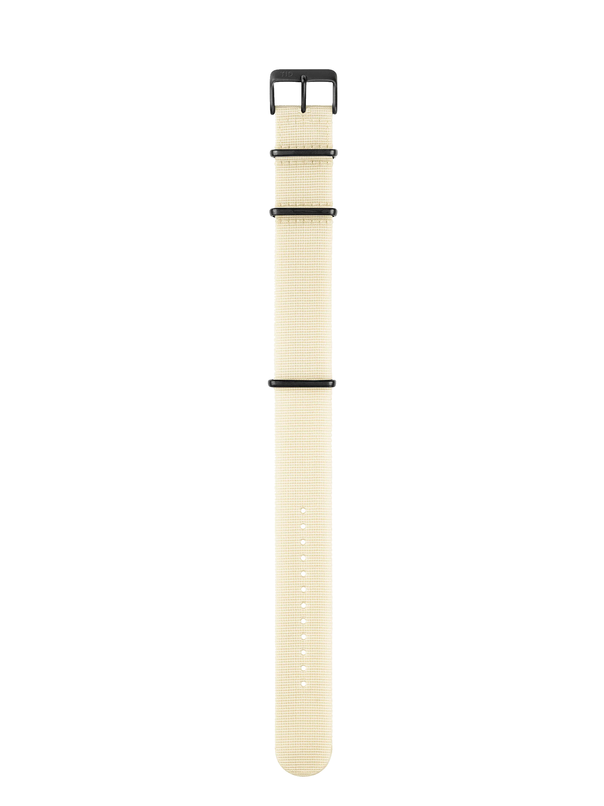 Off-White Nylon Strap with Black / Steel / Gold Buckle