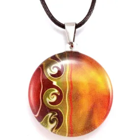 Orange 3 Waves Pendant