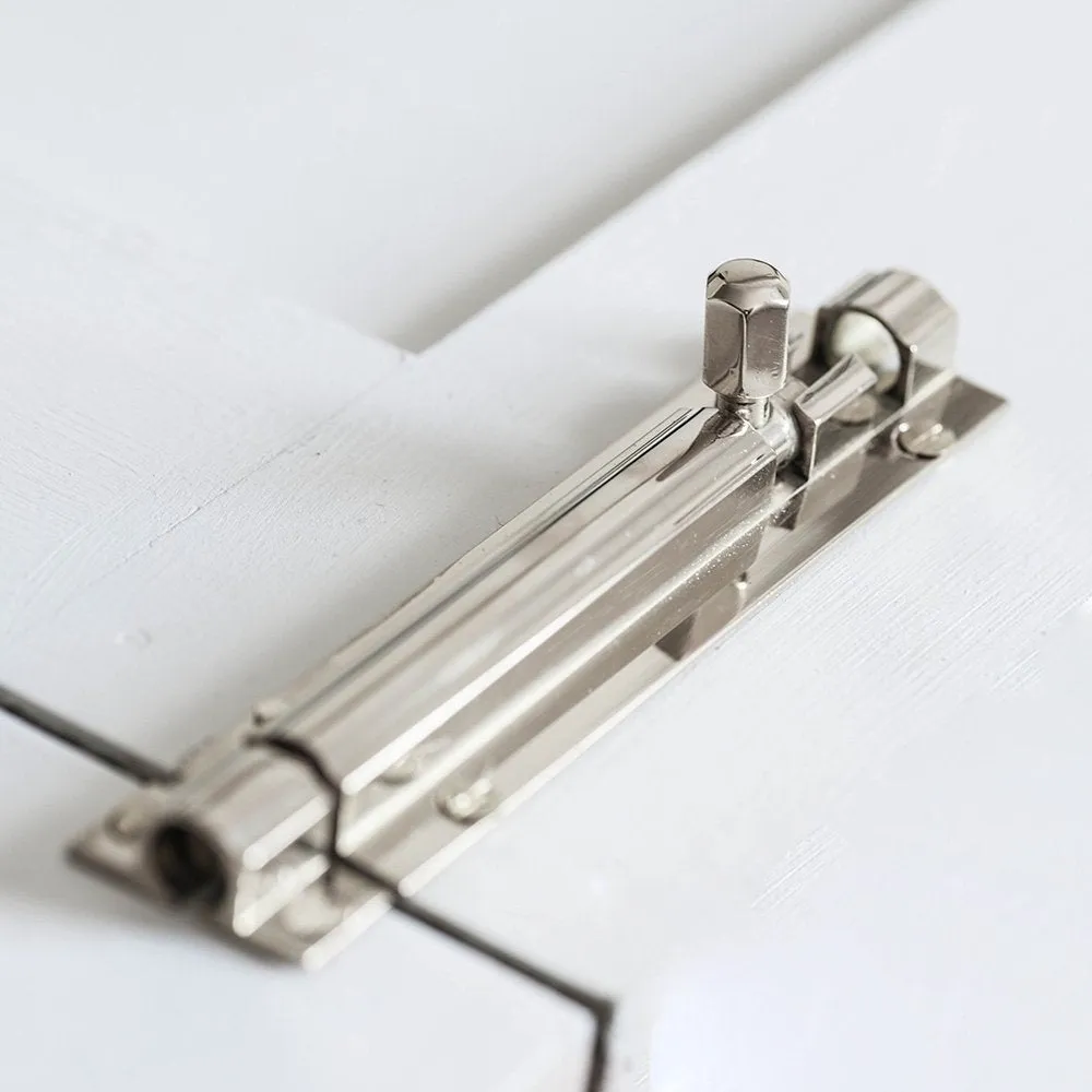 Polished Nickel Rounded Barrel Bolt