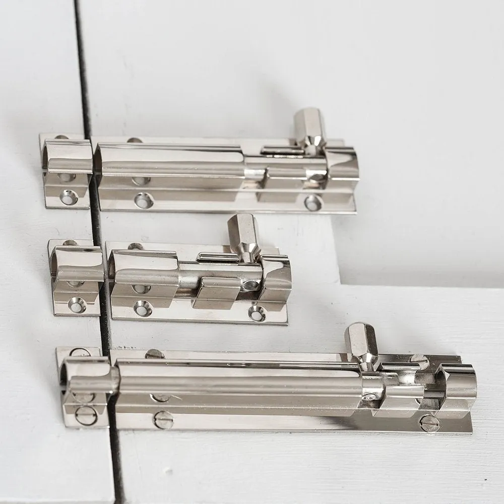 Polished Nickel Rounded Barrel Bolt