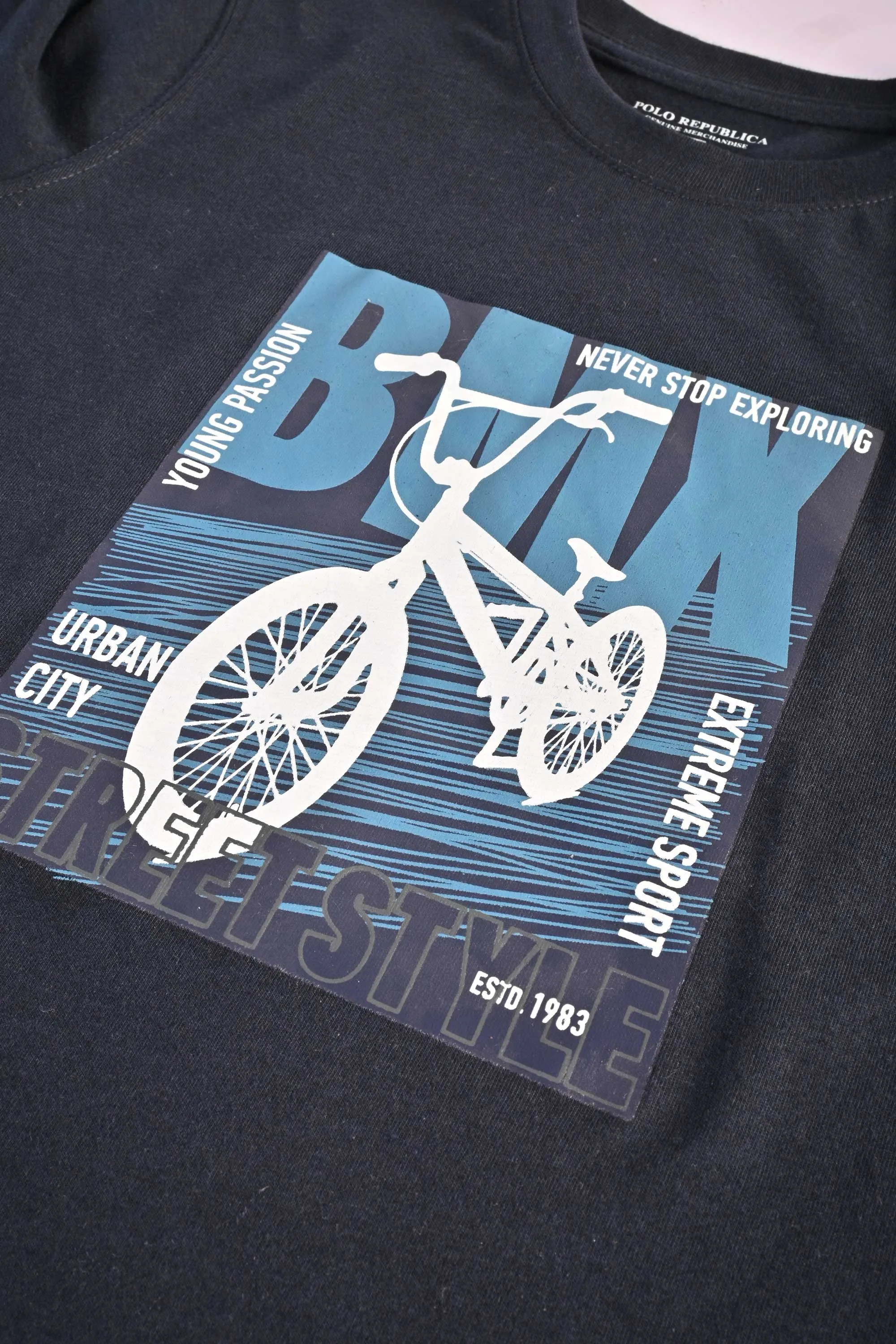 Polo Republica Boy's Bmx Street Style Printed Tee Shirt