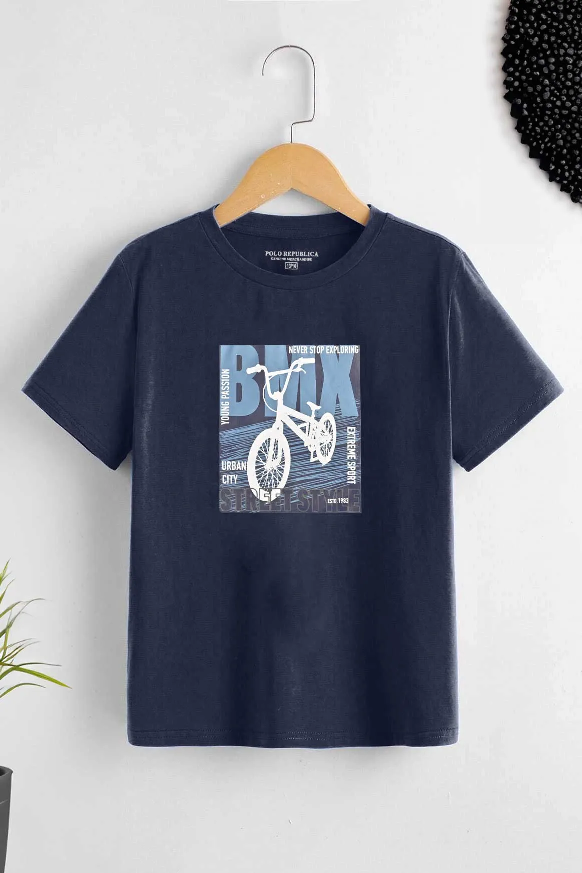 Polo Republica Boy's Bmx Street Style Printed Tee Shirt