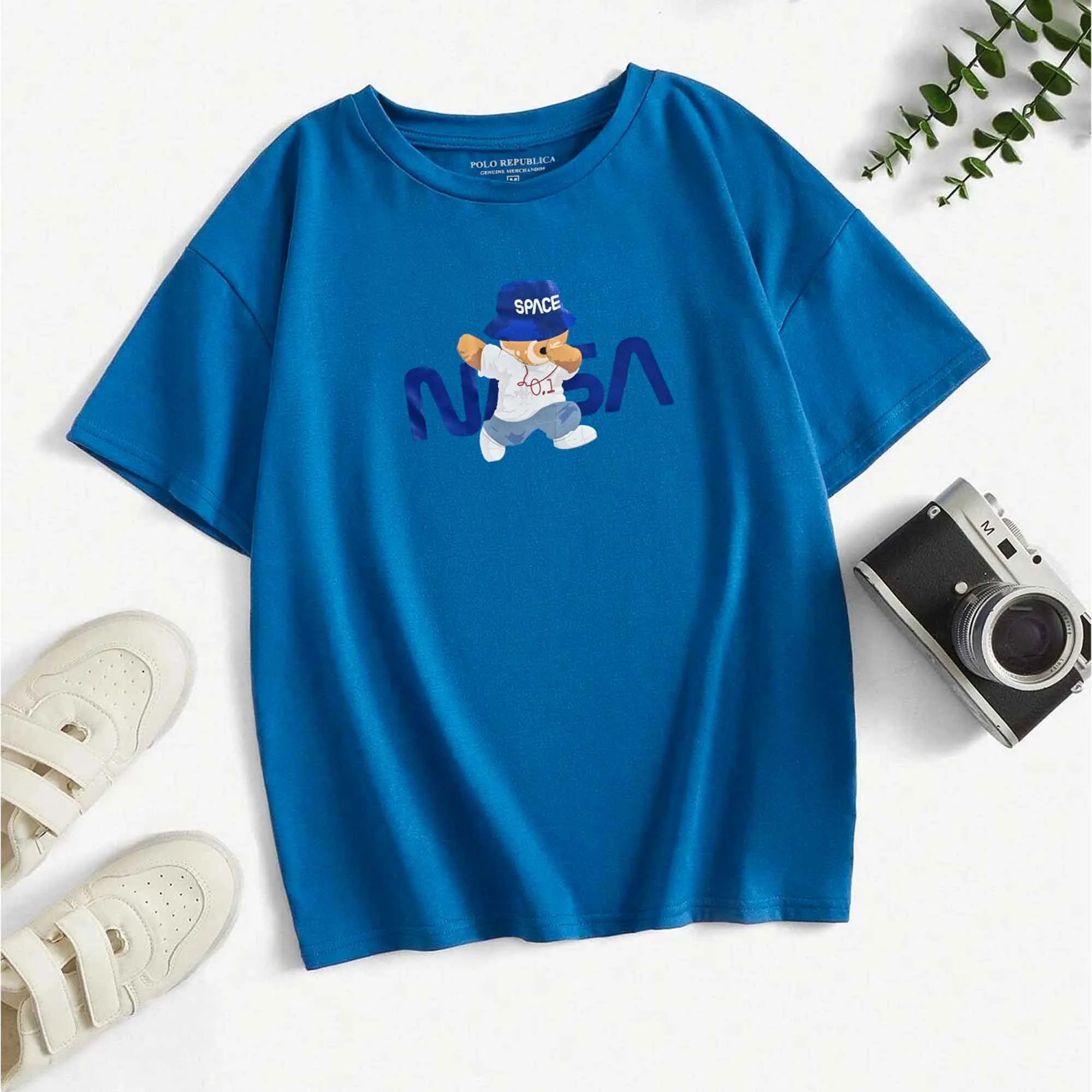 Polo Republica Boy's NASA Bear Printed Tee Shirt