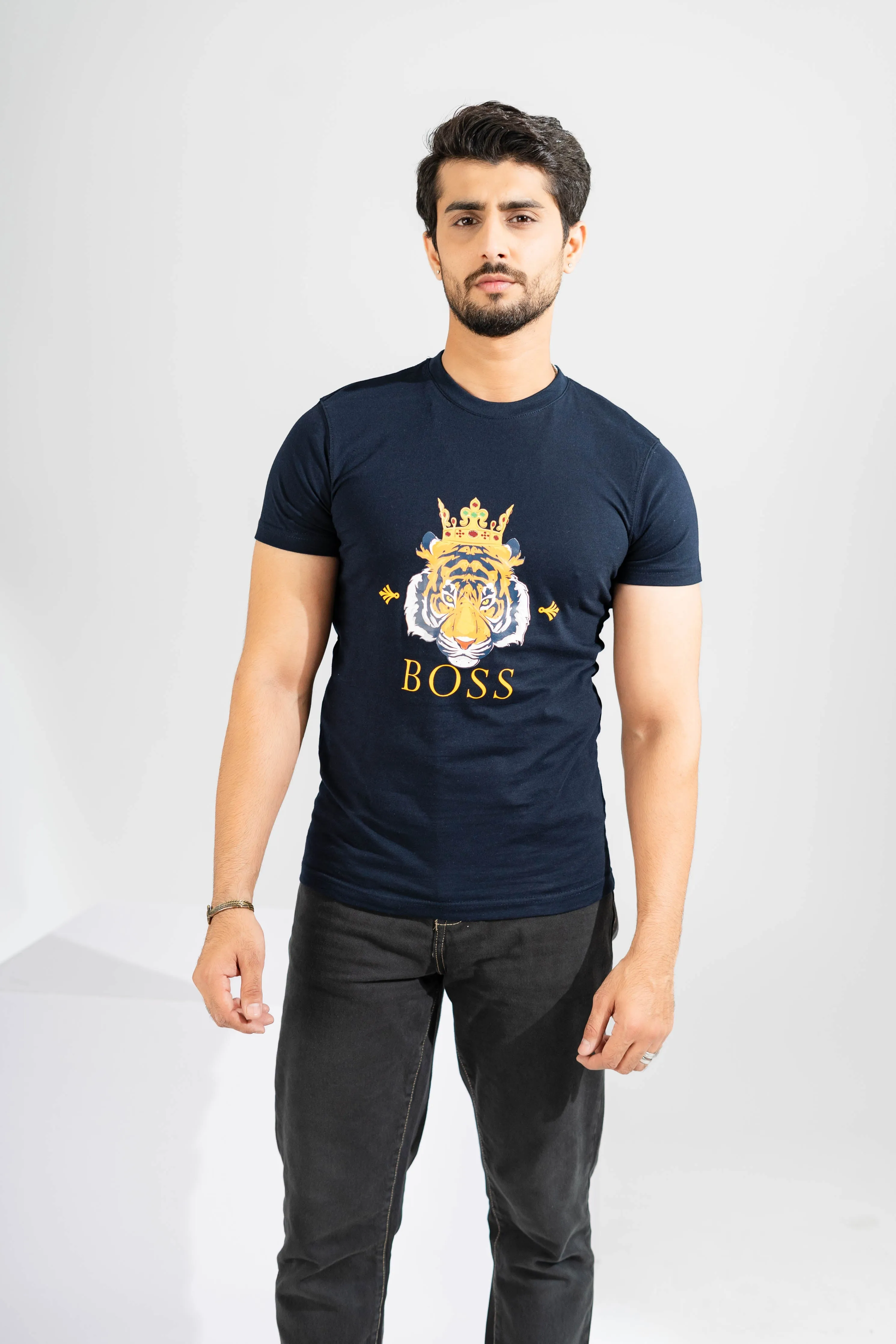 Polo Republica Men's Boss Printed Crew Neck Tee Shirt