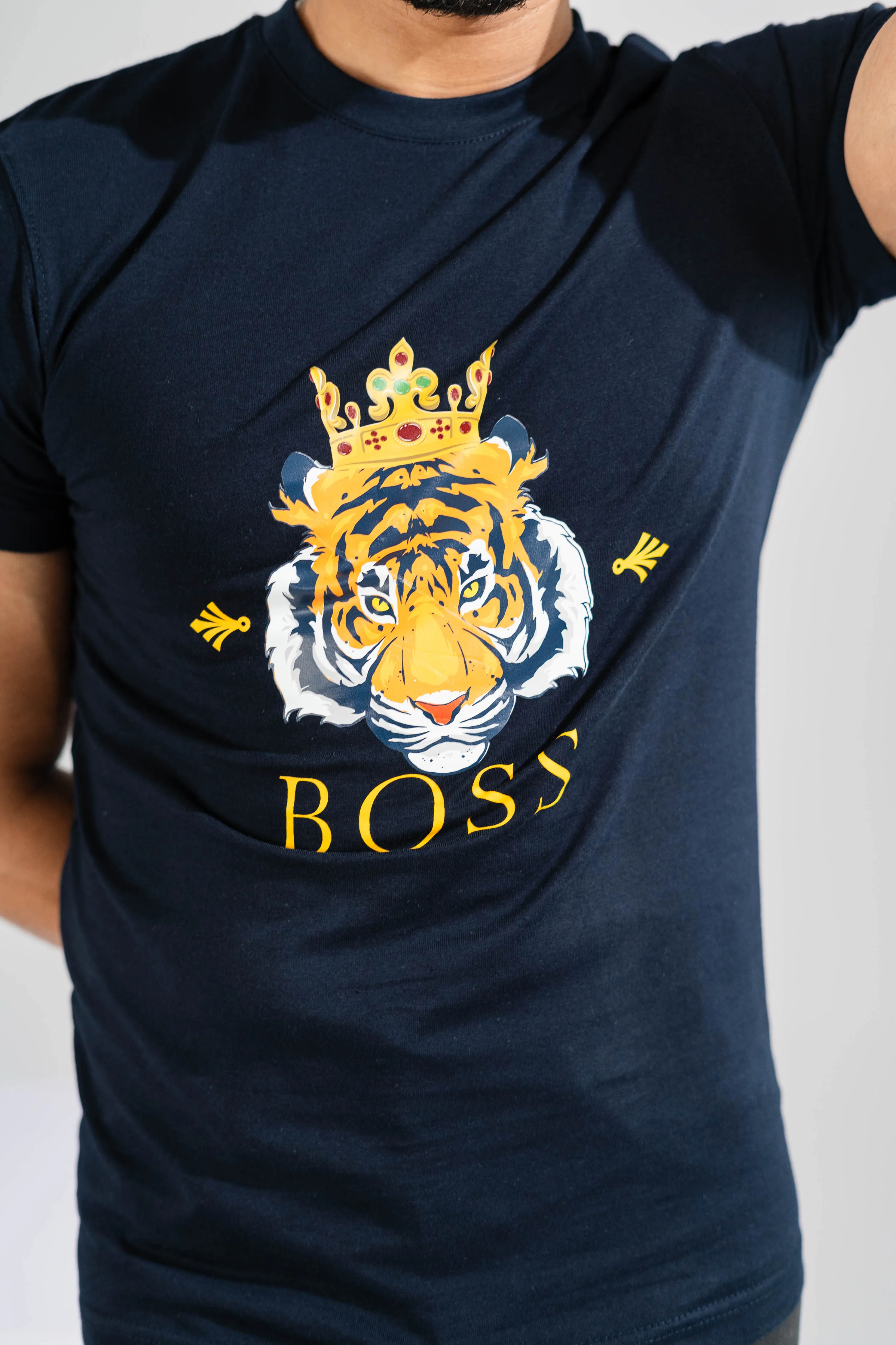 Polo Republica Men's Boss Printed Crew Neck Tee Shirt