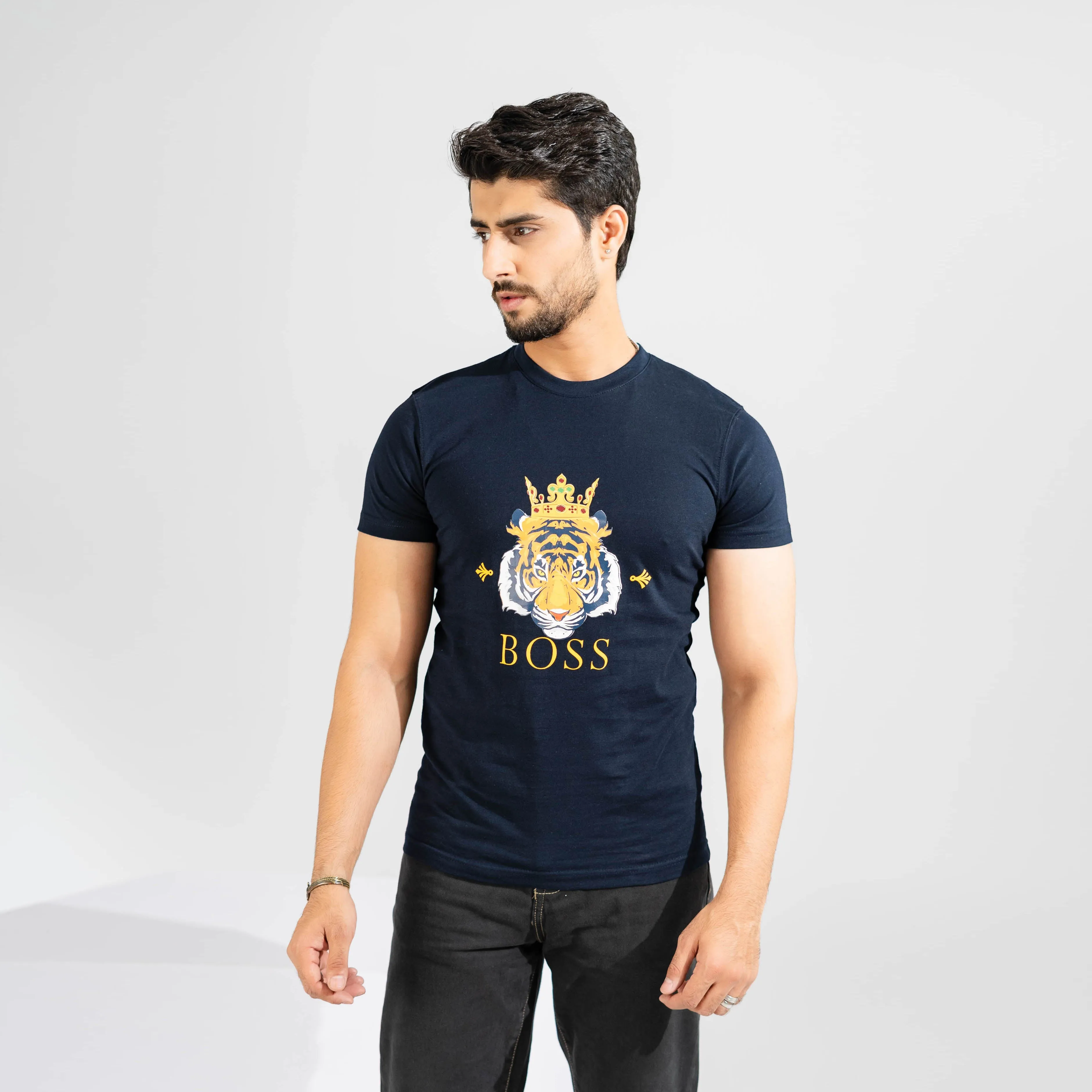 Polo Republica Men's Boss Printed Crew Neck Tee Shirt