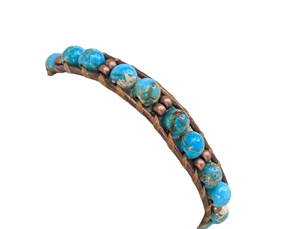 R Beaded Woven Bracelet