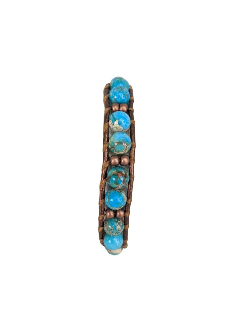 R Beaded Woven Bracelet