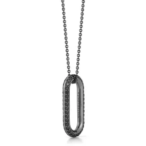 SAXON 18K BLACK GOLD AND BLACK DIAMOND JUMBO LINK NECKLACE