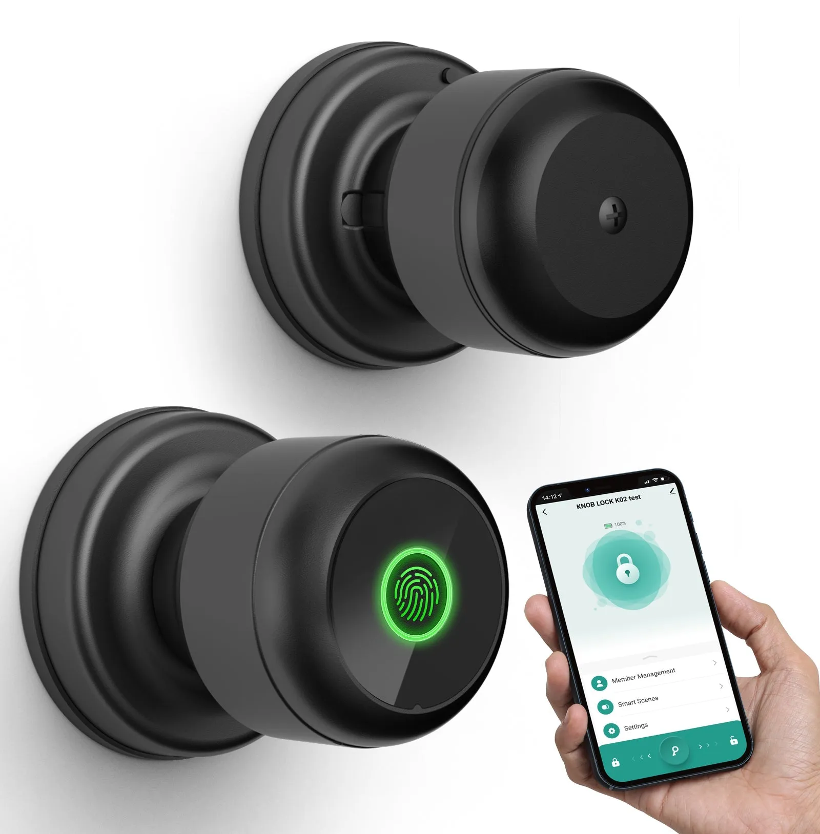 Smart Door Knobs Fingerprint Door Lock GHomeSmart® K02A