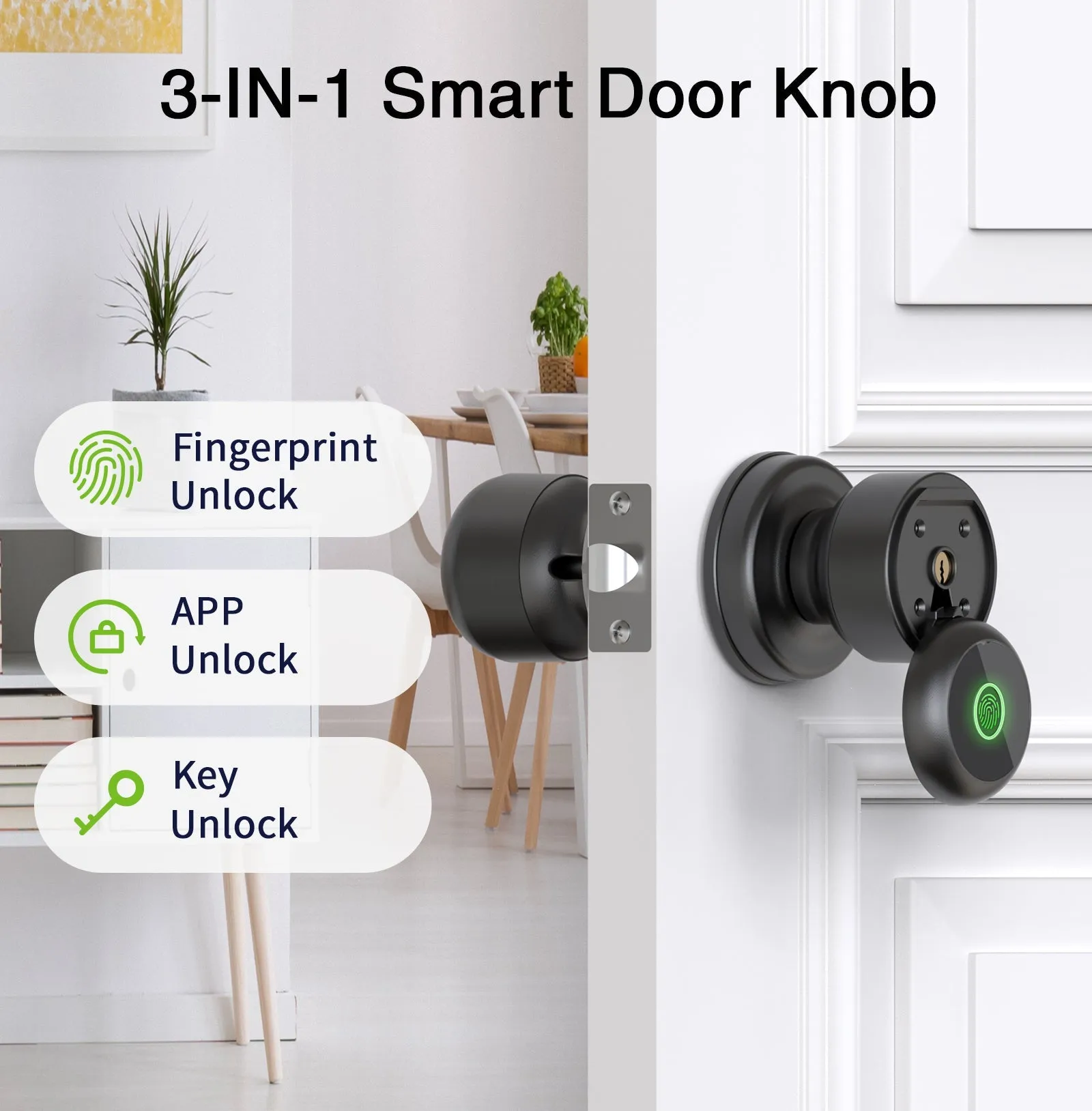 Smart Door Knobs Fingerprint Door Lock GHomeSmart® K02A