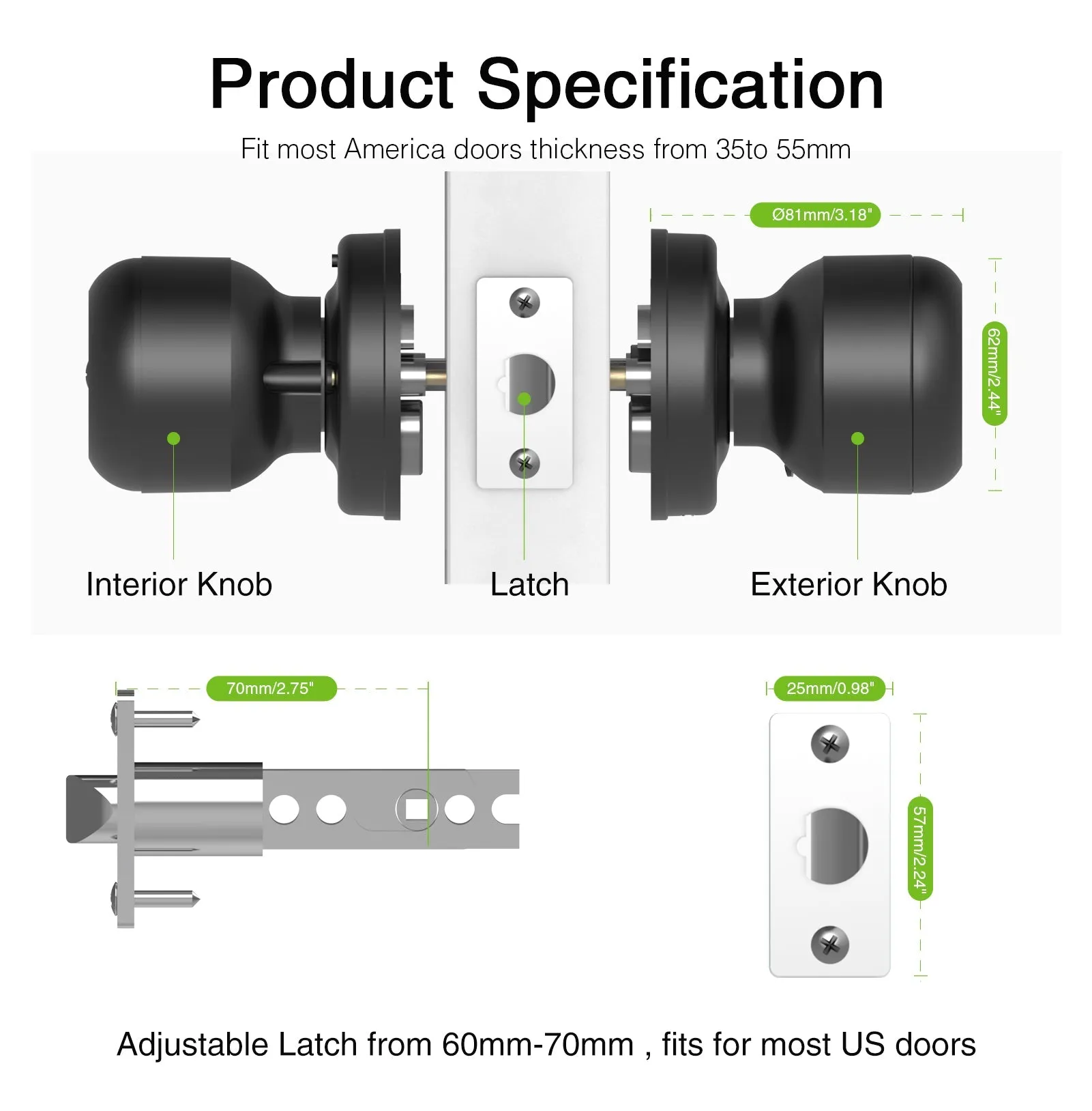 Smart Door Knobs Fingerprint Door Lock GHomeSmart® K02A