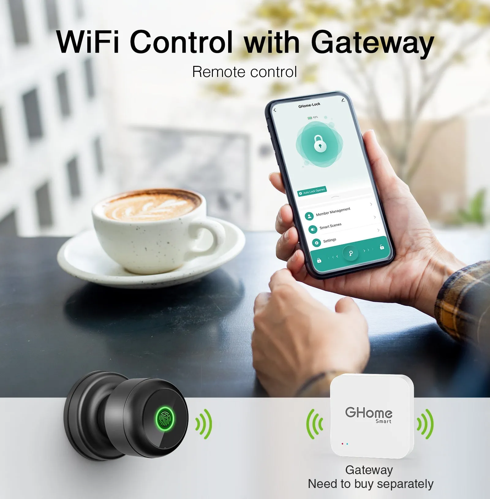 Smart Door Knobs Fingerprint Door Lock GHomeSmart® K02A