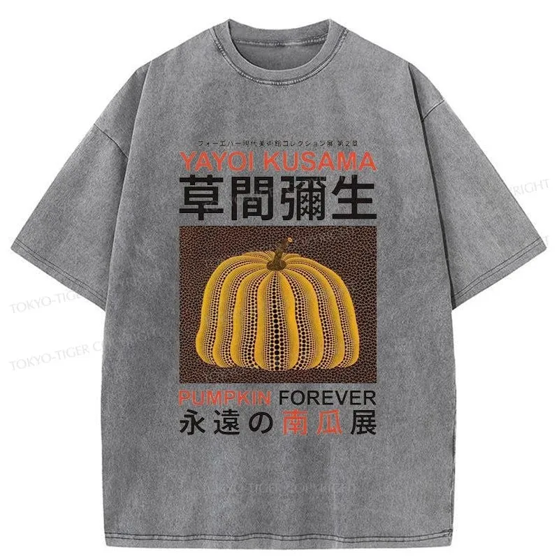 Tokyo-Tiger Forever Pumpkin Exhibition Japanese Washed T-Shirt