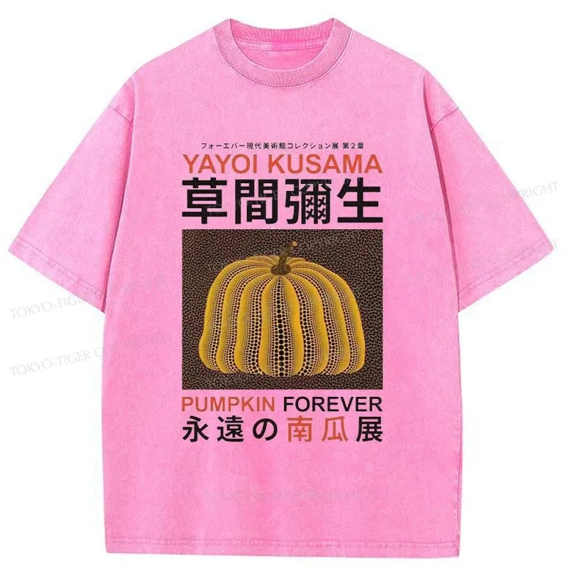 Tokyo-Tiger Forever Pumpkin Exhibition Japanese Washed T-Shirt