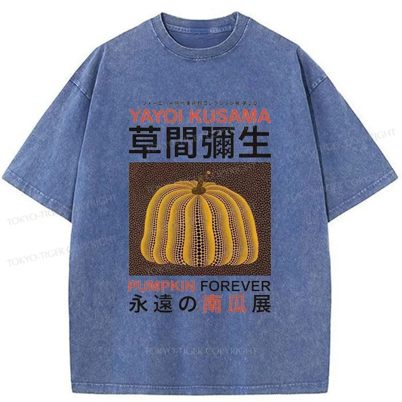 Tokyo-Tiger Forever Pumpkin Exhibition Japanese Washed T-Shirt