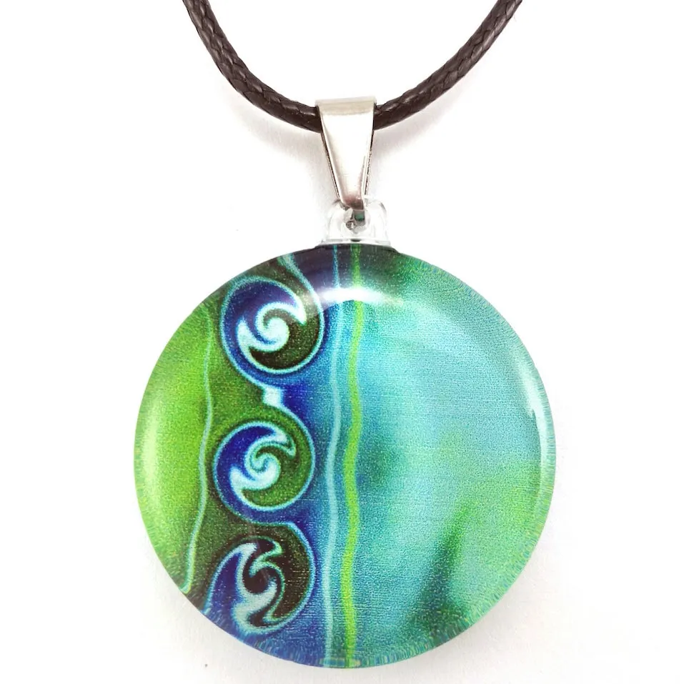 Turquoise 3 Waves Pendant