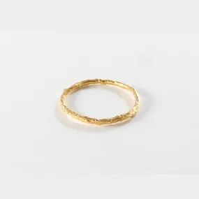 Twig band - ring - silver 925 - gold plated