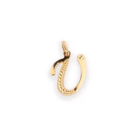 'U' 22ct Gold Initial Pendant P-7040-U