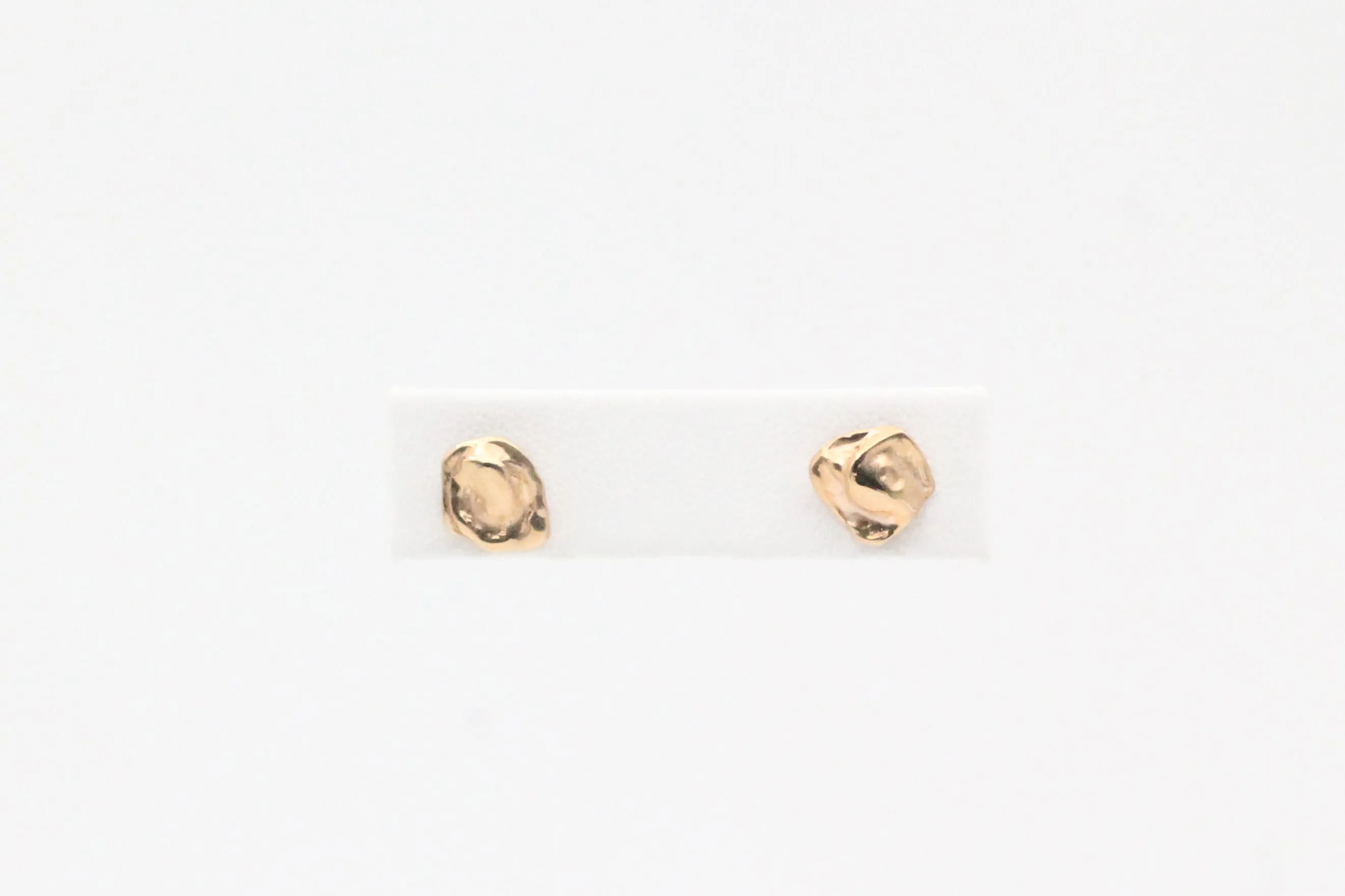 Yellow Gold Nugget Earrings